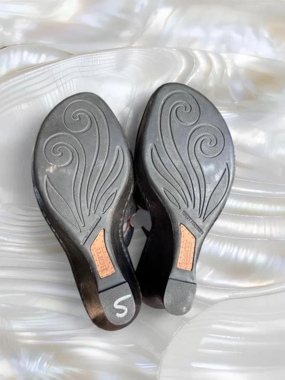 Vintage Born Leather Wedge Heels
